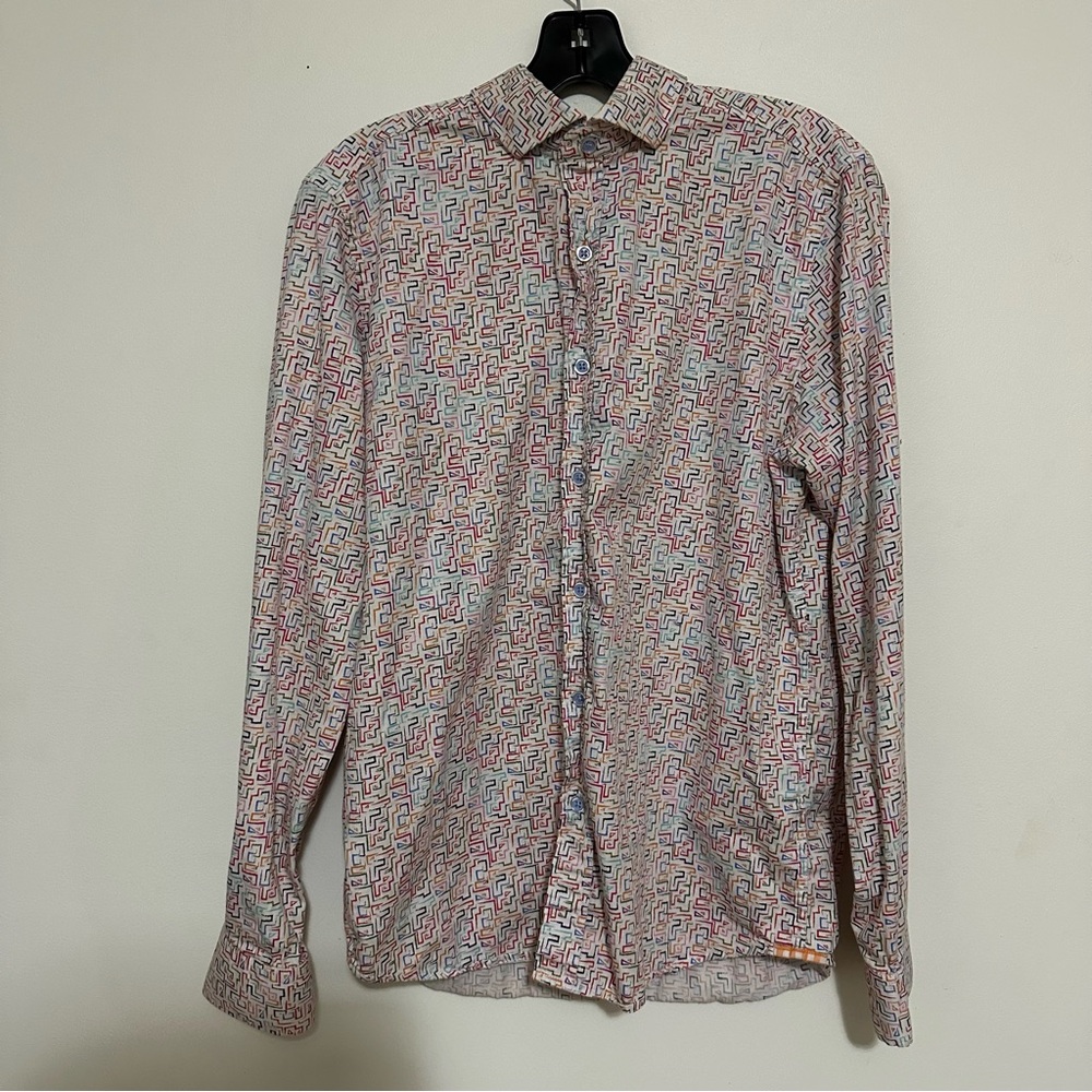 Robert Graham Men's Danforth Sport Shirt Long Sleeve‎ Tailored Fit Size Medium